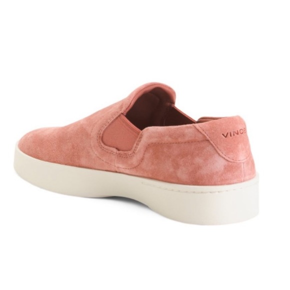 NIB VINCE Dusty Pink Suede Pacific Slip On Comfort Sneakers With Gore - Picture 2 of 8